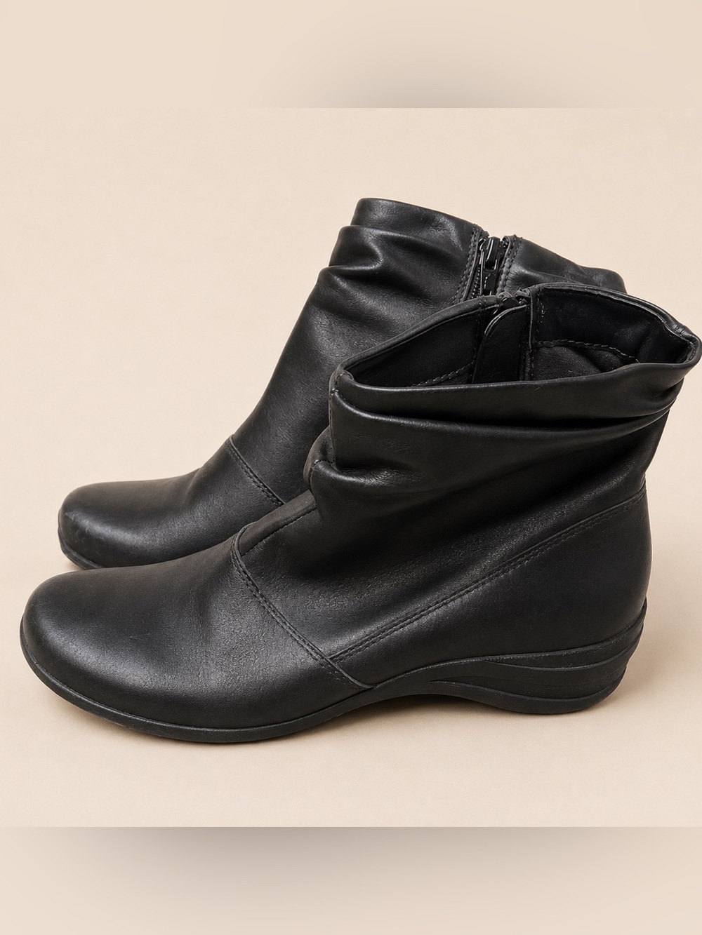 Hush Puppies Women’s Black Side-Zip Ankle Winter Boots
